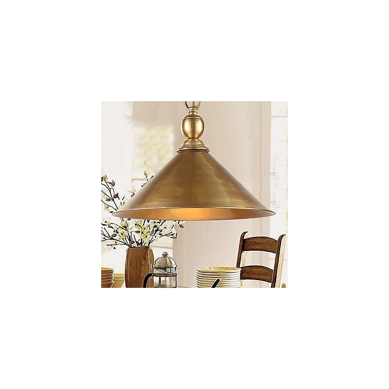 Pure Brass Pendant Light Mini Style Traditional Classic Metal