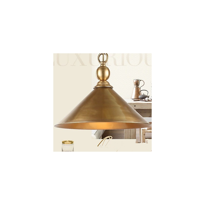 Pure Brass Pendant Light Mini Style Traditional Classic Metal