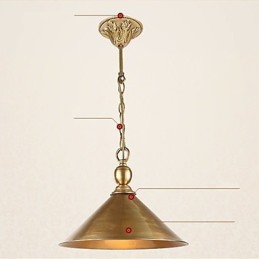 Pure Brass Pendant Light Mini Style Traditional Classic Metal