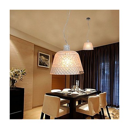 The Chandelier With Decorative Art Glass Carving Pendant