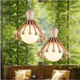Garden Wooden Chandelier Simple Nordic Wood Chandelier 2