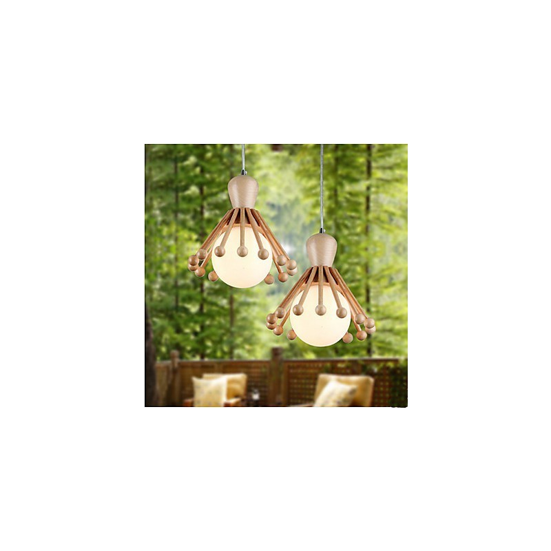 Garden Wooden Chandelier Simple Nordic Wood Chandelier 2