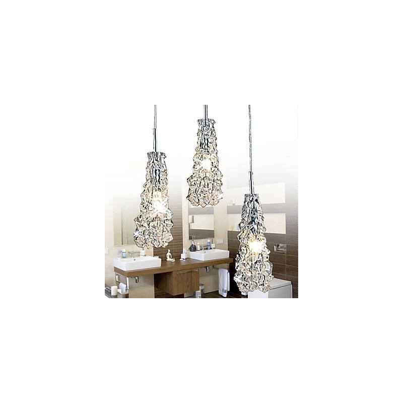 Tradition Classic Transparent glass 3 Light Chandelier