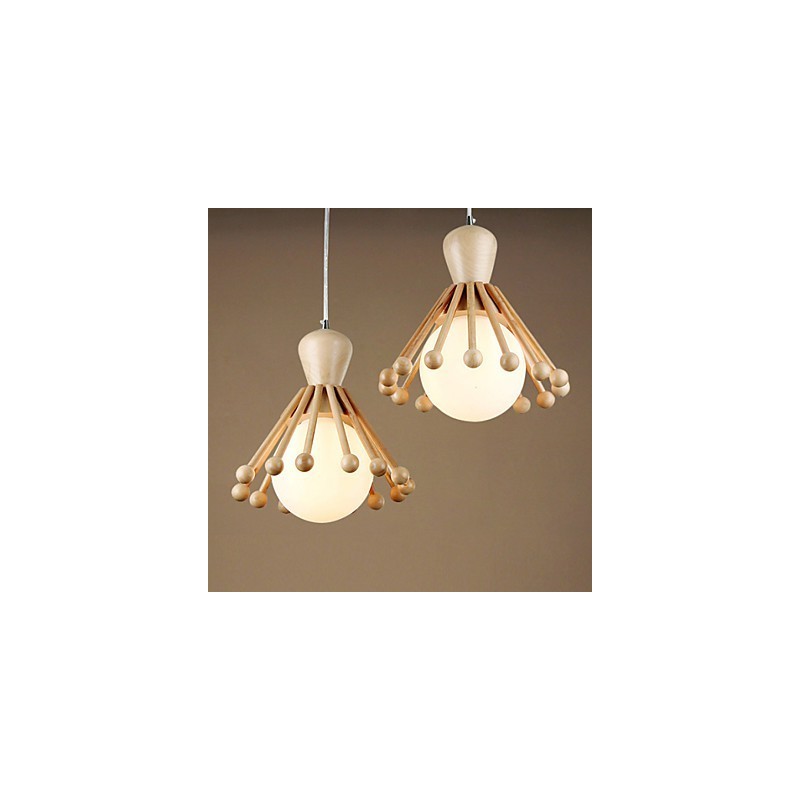 Garden Wooden Chandelier Simple Nordic Wood Chandelier 2
