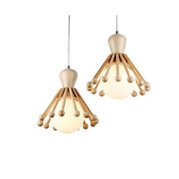 Garden Wooden Chandelier Simple Nordic Wood Chandelier 2