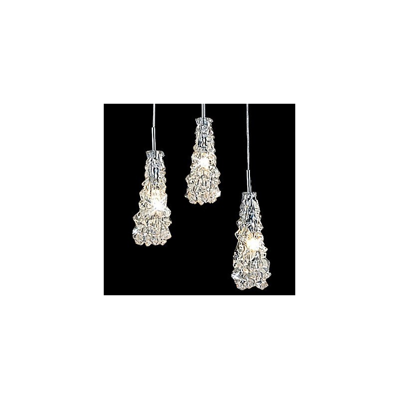 Tradition Classic Transparent glass 3 Light Chandelier