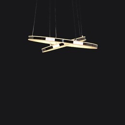 Acrylic Pendant Light Round Chandelier Lighting with 2 Rings Lamps Fixtures