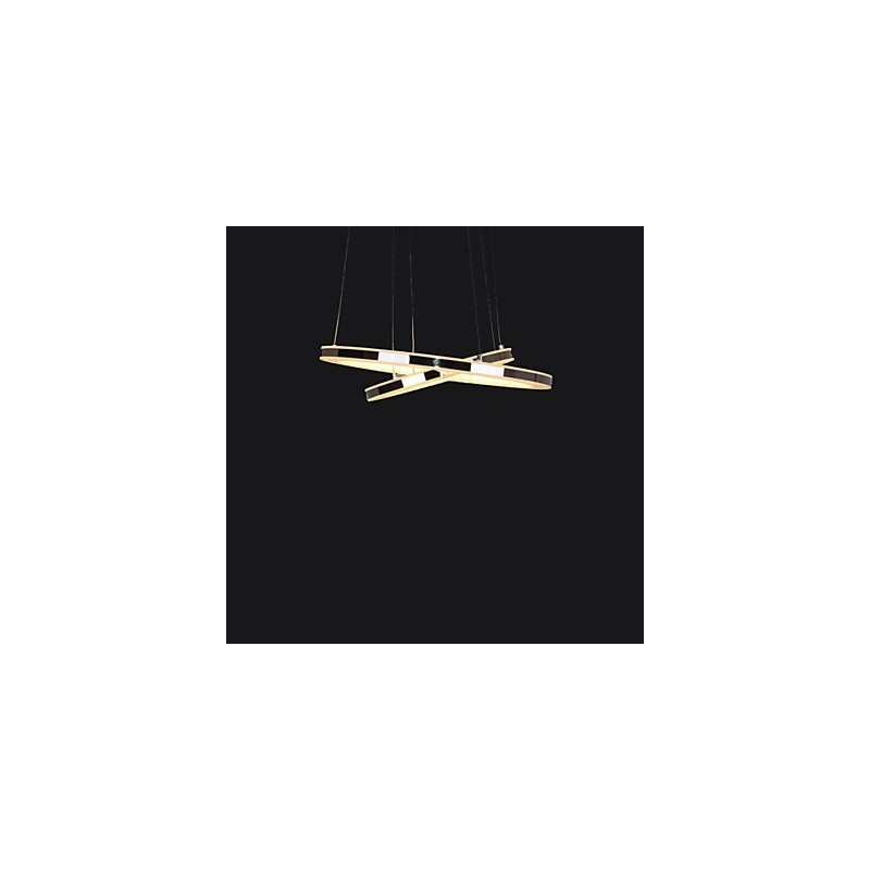 Acrylic Pendant Light Round Chandelier Lighting with 2 Rings Lamps Fixtures