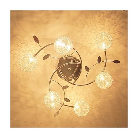 Modern Contemporary Crystal Electroplated Flush Mount