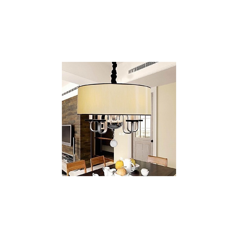 Modern Contemporary Crystal Chrome Metal Pendant Light