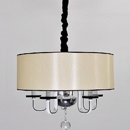 Modern Contemporary Crystal Chrome Metal Pendant Light