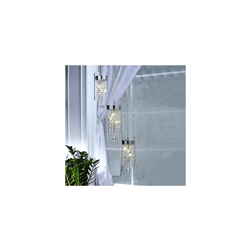 Artistic Crystal Pendant Light with Glass Shades