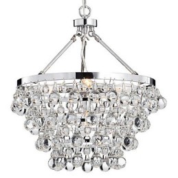 Traditional Classic Crystal Chrome Metal Chandelier