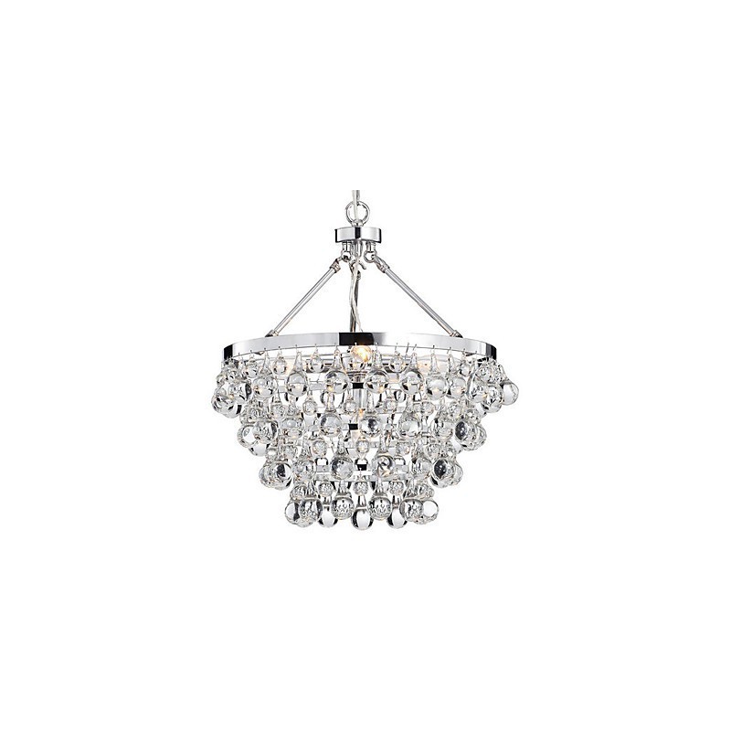Traditional Classic Crystal Chrome Metal Chandelier