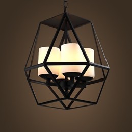 Top level Americange Vintage black Iron Lamp Modern Chandelier Chandelier 4 lights