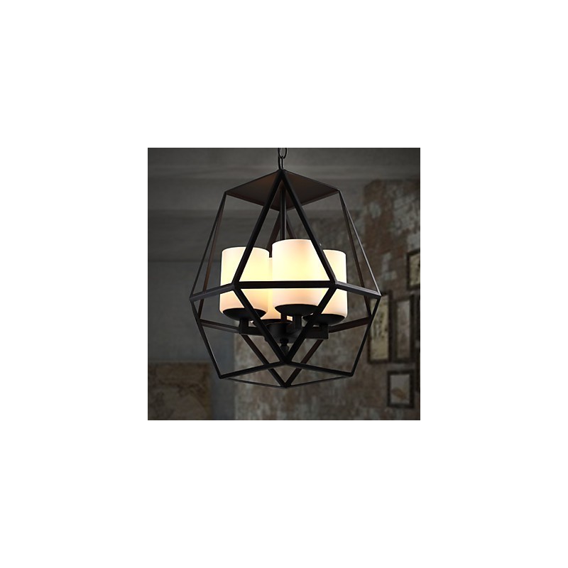 Top level Americange Vintage black Iron Lamp Modern Chandelier Chandelier 4 lights