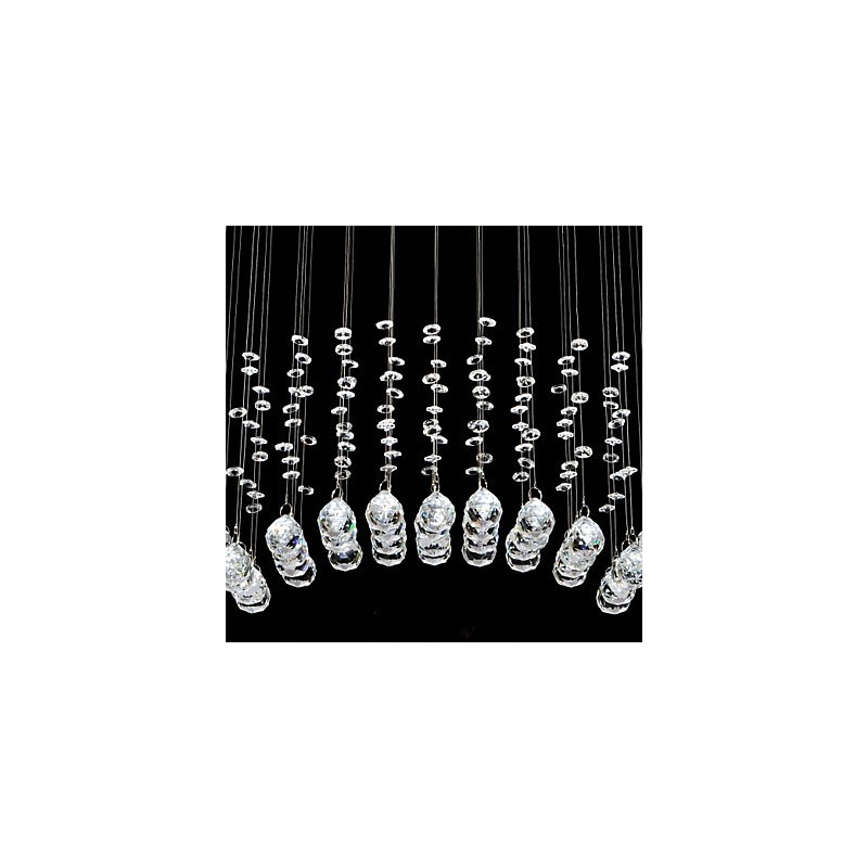 Traditional Classic Crystal Chrome Metal Flush Mount