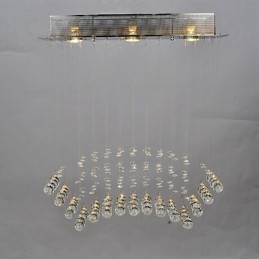 Traditional Classic Crystal Chrome Metal Flush Mount