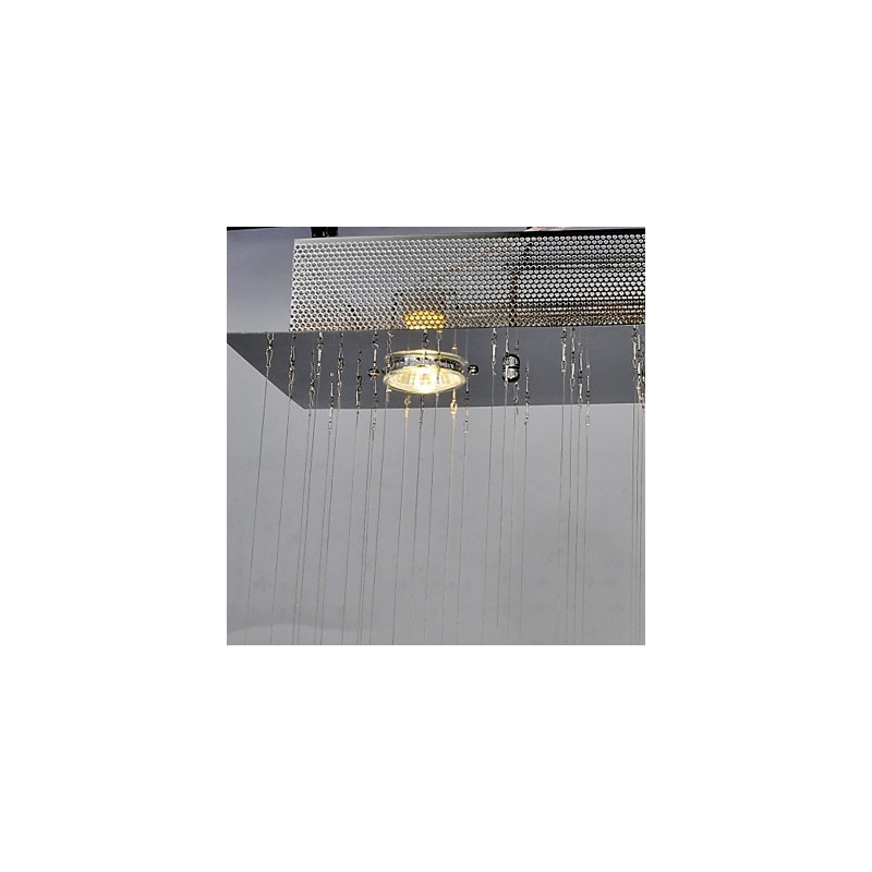 Traditional Classic Crystal Chrome Metal Flush Mount