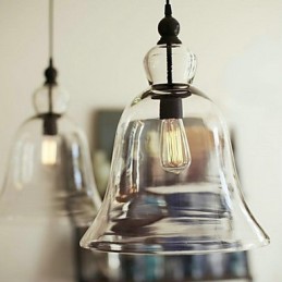 Country Mini Style Painting Glass Pendant Light
