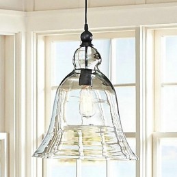 Country Mini Style Painting Glass Pendant Light
