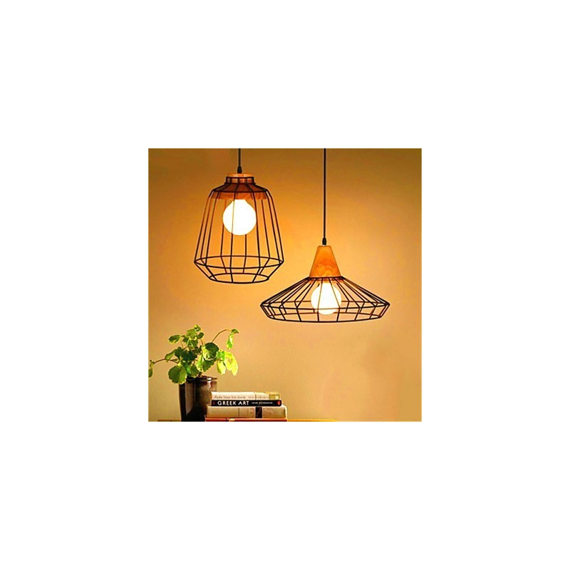 American Retro Birdcage Shape Iron Art Chandelier