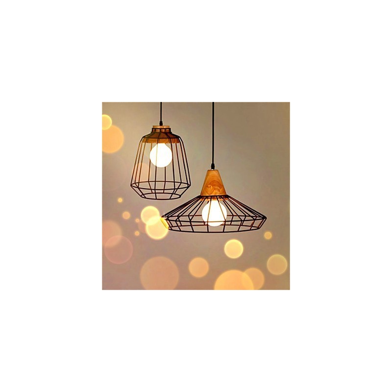American Retro Birdcage Shape Iron Art Chandelier