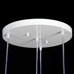 White Pendant Four Lights Pattern Glass Shade Hand Gilt European Retro Classic