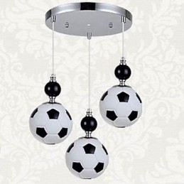 Classic Modern Football Round Pendant Light 3 Lights