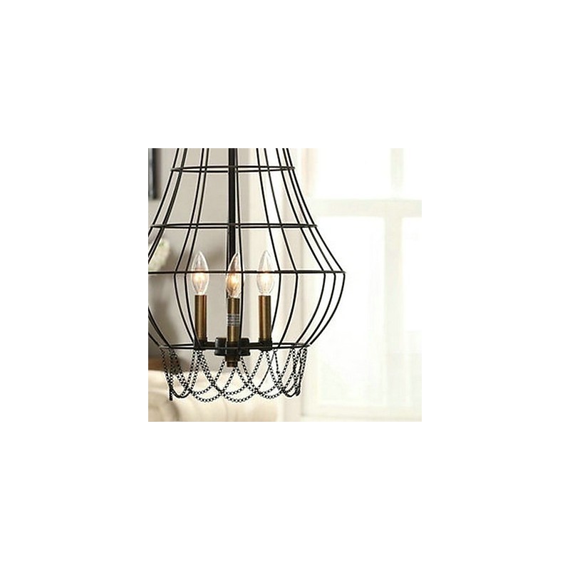 Country Mini Style Painting Metal Pendant Light