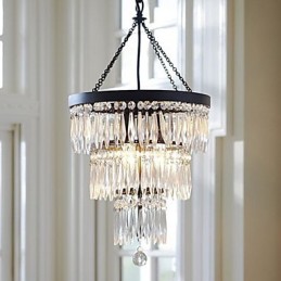 Pendant 3 Light Modern Elelgant Metal Crystal Painting