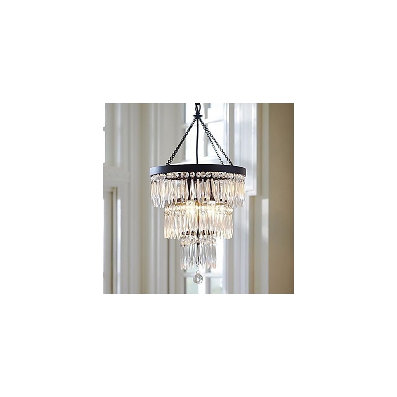 Pendant 3 Light Modern Elelgant Metal Crystal Painting