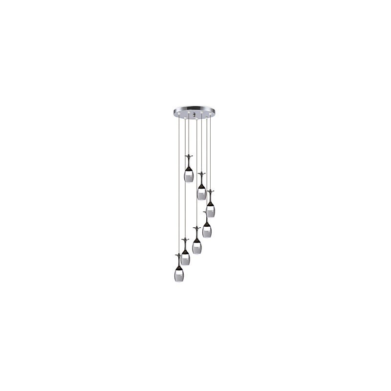 Modern Pendant Light 7 Lights Integrated Bulbs Included Stair Light