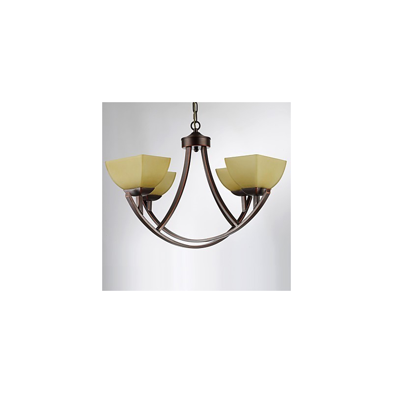 Chandelier 4 Lights Traditional Classic Vintage Metal
