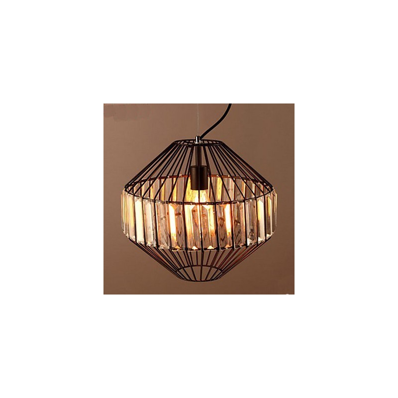 Vintage Wrought Iron Birdcage Crystal Chandelier Chandelier