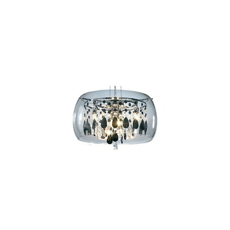 Modern Contemporary Drum Crystal Mini Style Electroplated Pendant Light