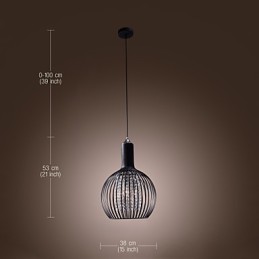 Modern Contemporary Lantern Crystal Mini Style Electroplated Pendant Light