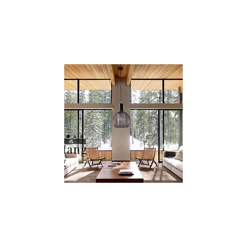 Modern Contemporary Lantern Crystal Mini Style Electroplated Pendant Light