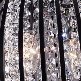 Modern Contemporary Lantern Crystal Mini Style Electroplated Pendant Light