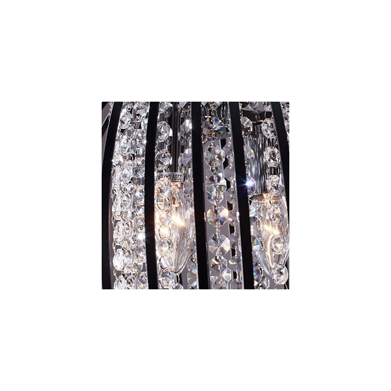 Modern Contemporary Lantern Crystal Mini Style Electroplated Pendant Light