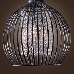 Modern Contemporary Lantern Crystal Mini Style Electroplated Pendant Light