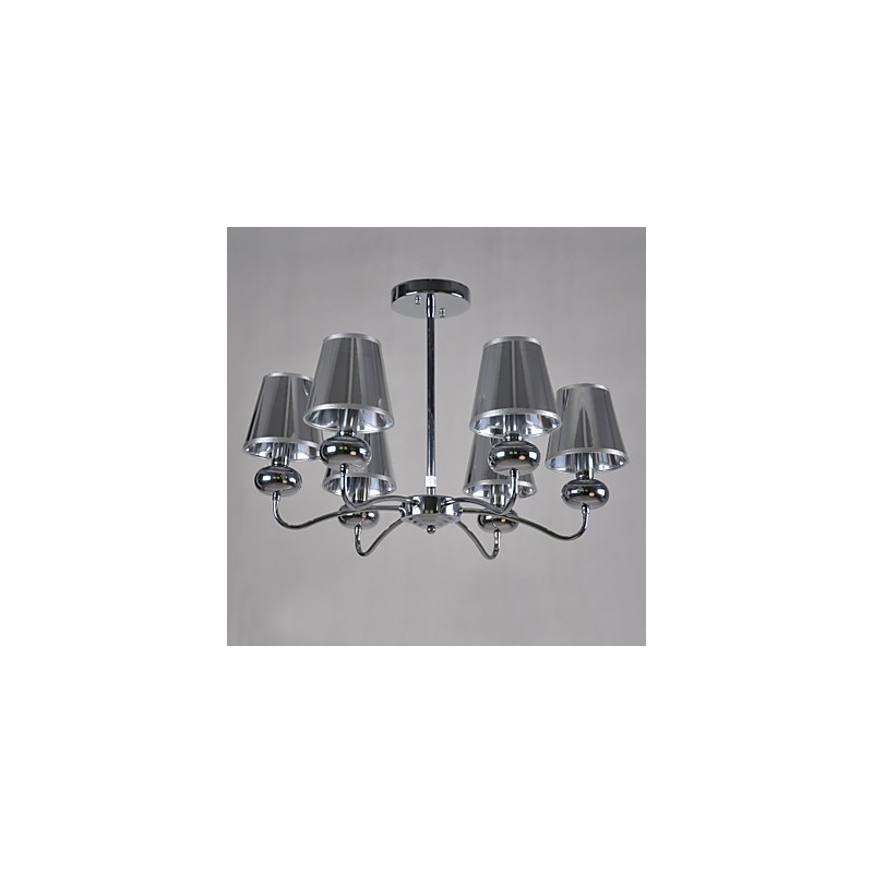 Vintage Chandelier 6 Light Classic Fabric Metal Painting