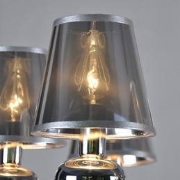 Vintage Chandelier 6 Light Classic Fabric Metal Painting