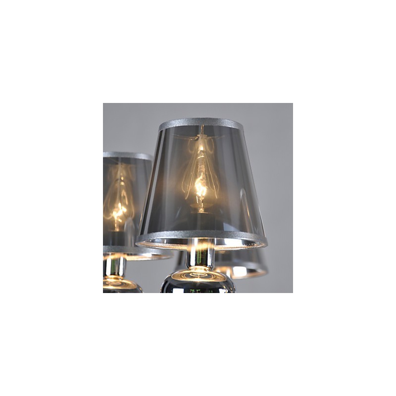 Vintage Chandelier 6 Light Classic Fabric Metal Painting