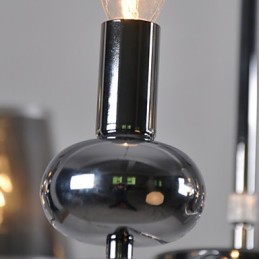 Vintage Chandelier 6 Light Classic Fabric Metal Painting