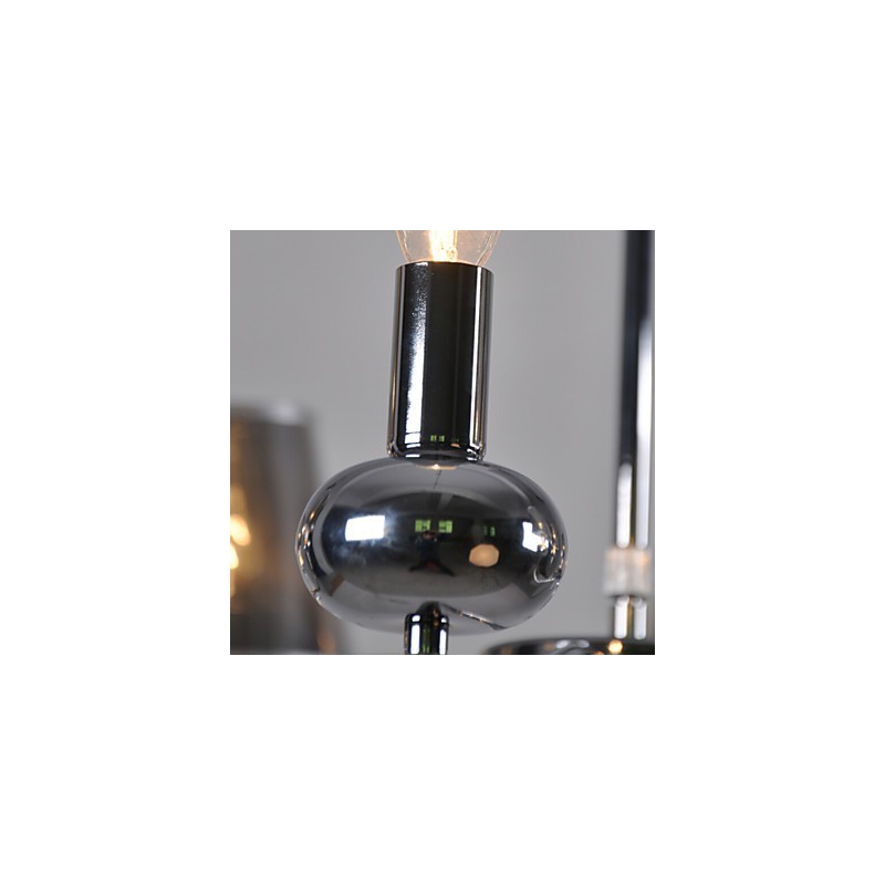 Vintage Chandelier 6 Light Classic Fabric Metal Painting