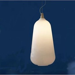 Milk white glass bottle Pendant Lamp Natural Curve
