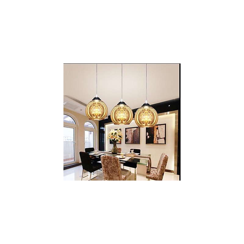 Glass Ball Pendant Lamp Three