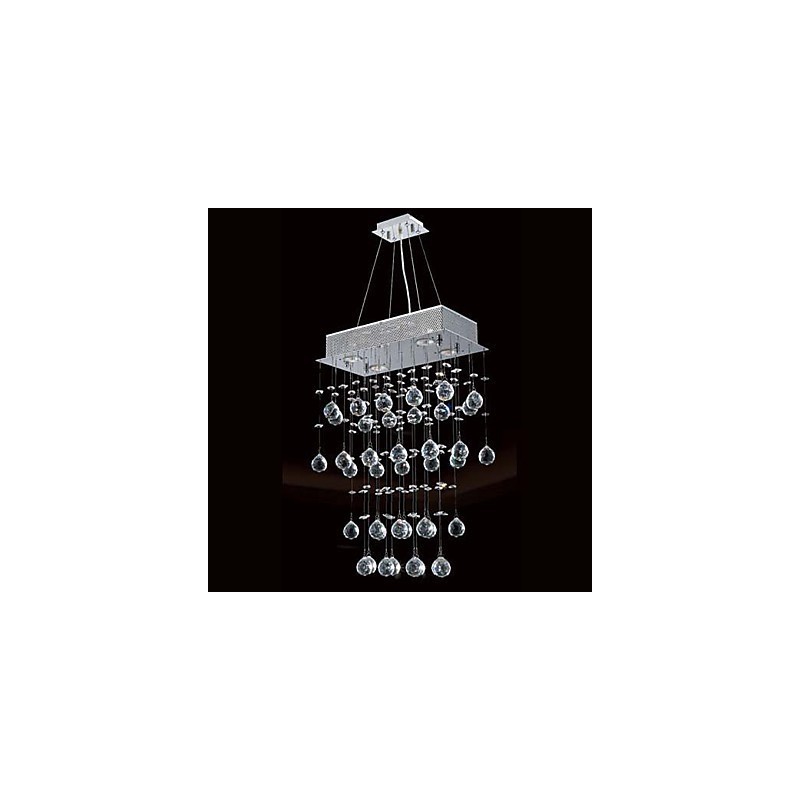 Modern Contemporary Crystal Mini Style Electroplated Chandelier Flush Mount