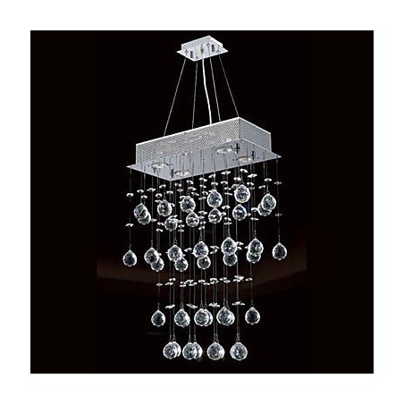 Modern Contemporary Crystal Mini Style Electroplated Chandelier Flush Mount